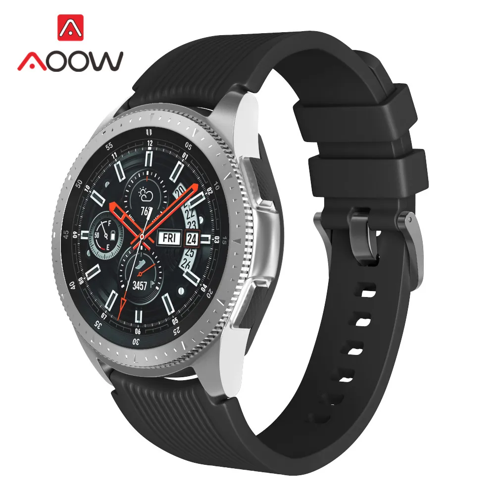 20 мм/22 мм силиконовый ремешок для наручных часов samsung Galaxy Watch 42 мм 46 мм полосатый сменный Браслет ремешок для SM-R800 SM-R180