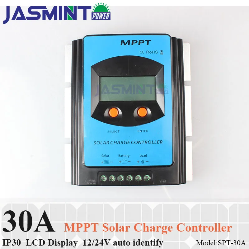 

mppt 30 solar controller lcd MPPT Solar Charge Controller 12V 24V PV regulator with timer and test mode for off grid solar power
