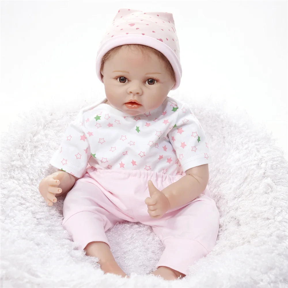 

55cm Silicone Reborn Baby Doll Soft Cloth Body Toys Realistic Bebe Girl Dolls Alive Real For Girls Baby Dolls Favorite Gift