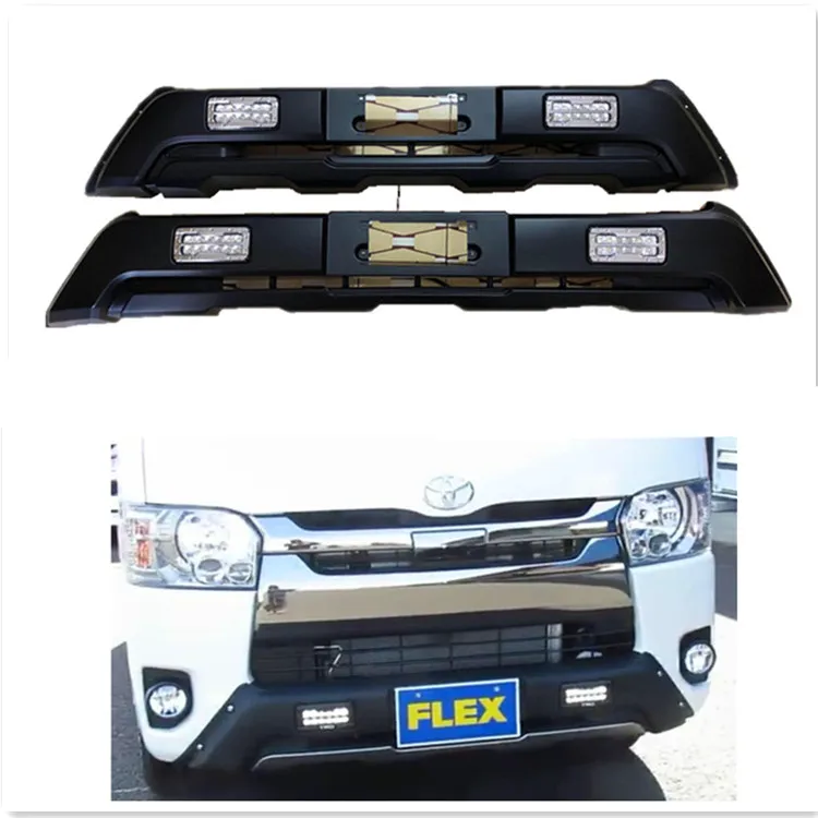 

2014 2015 2016 2017 2018 HIACE bus front bumper cover LED bumper protection ABS for hiace Wide-body narrow body