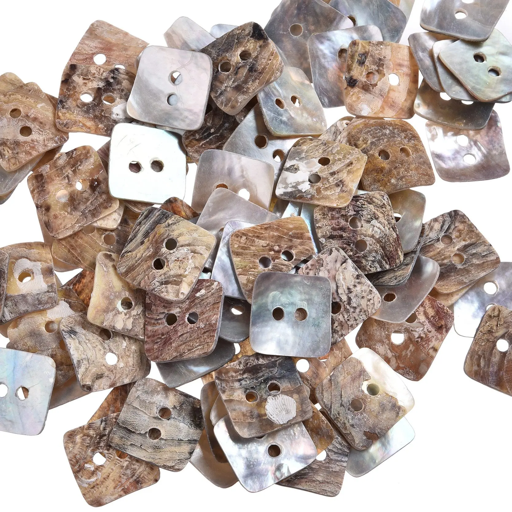 

100 Pcs 12mm 2 Holes Mother of Pearl Square Sewing Buttons Scrapbooking Knopf Bouton DIY Apparel Accessories