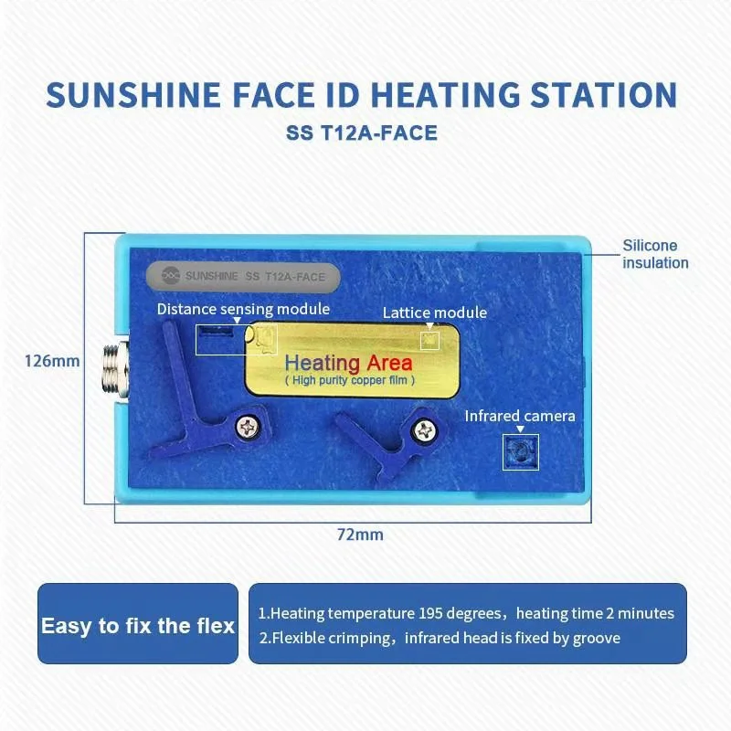 SUNSHINE T12A-FACE новая нагревательная станция демонтажный Degumming мобильный телефон для ремонта лица ID Кабель датчик расстояния Замена