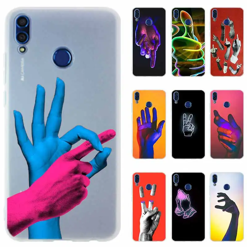 

Hands Under Neon Lights Honor 20i 10i Phone Case Silicone Cover for Huawei Honor 10 9 lite 9i 8a 8X Max 8C 7X 7A Pro 6X V20 PLAY