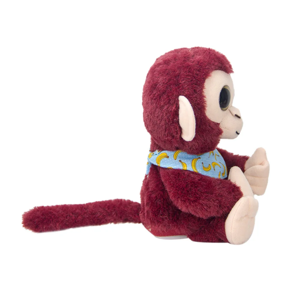 HIINST Милая мимическая говорящая обезьяна повторяет то, что вы говорите электронная плюшевая игрушка 19APR25 P35