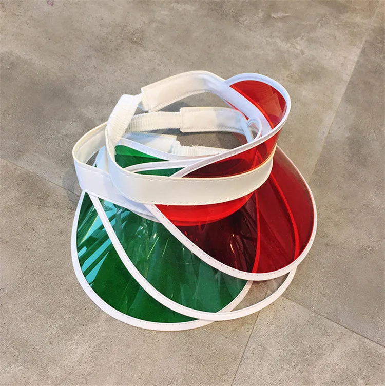 PVC Transparente Plástico Chapéus Multicolor Chapéu de
