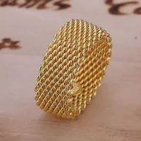 Plateado y Estampada 925 de malla de Plata de calidad superior anillos para las mujeres joyería fina piedra joyería al por mayor de la promoción