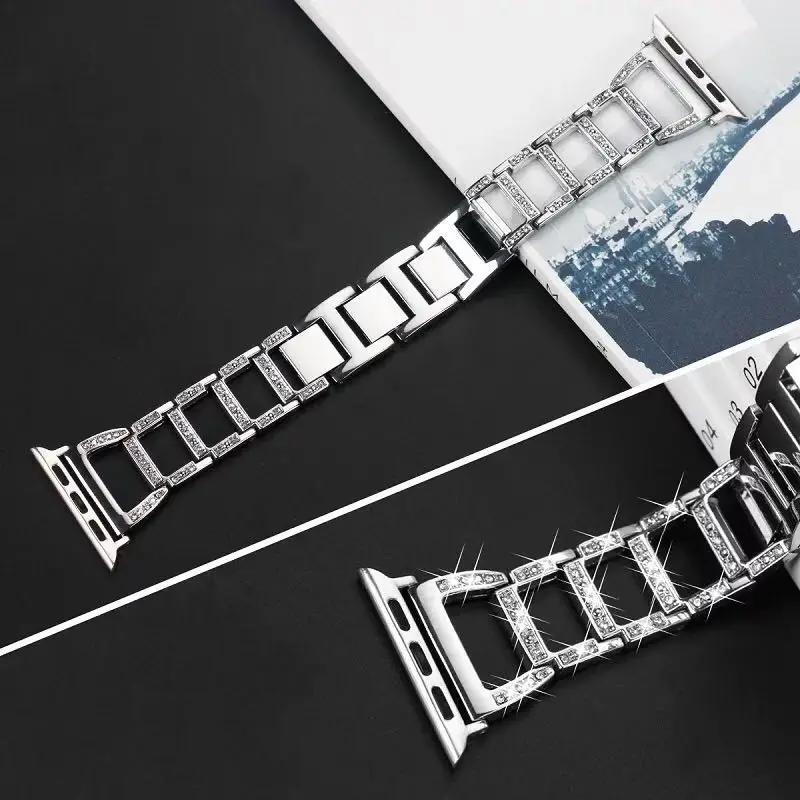 Ремешок из нержавеющей стали для apple watch ремешок 42 мм 44 & 4 полоса 40/38 браслет