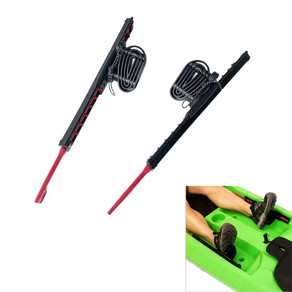 1 Pair Kayak Canoe Inflatable Boat Adjustable Rudder Control Footrest Foot Brace Pedals DIY Replacement Accessories