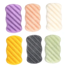 6x Премиум качество и большой размер Конжак губка все натуральные губки для лица с активированным бамбуком Charcoa-без стимуляции