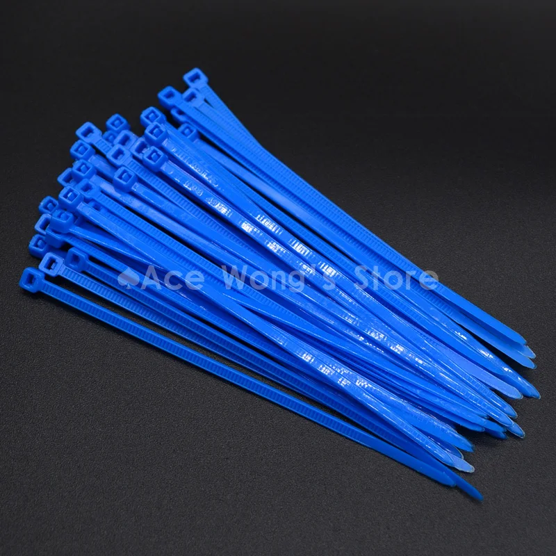 

100Pcs/pack 3*100mm width 2.5mm blue Factory Standard Self-locking Plastic Nylon Cable Ties,Wire Zip Tie