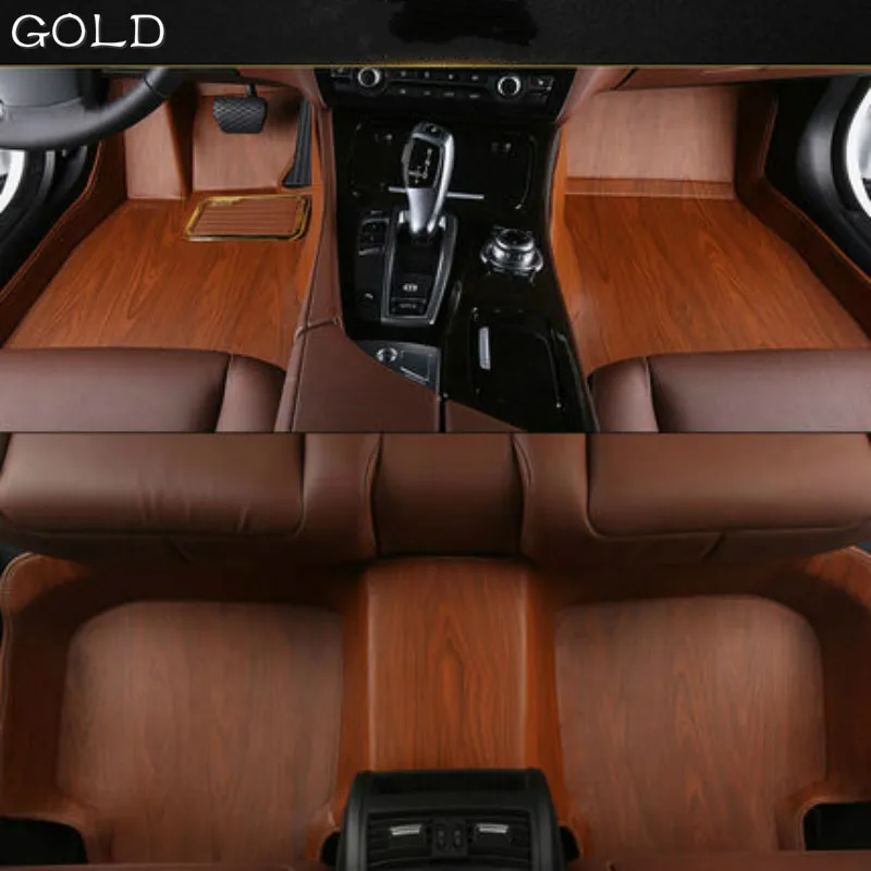 

Full Covered Wood Grain Waterproof Carpets Custom Car Floor Mats For Porsche Panama Macan Caynne 718 911 Cayman Boxter Maserati