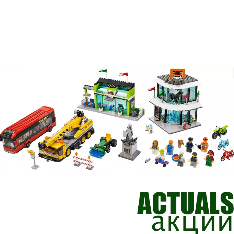 

Lepin 02035 Kid Toys 1024Pcs City Series Set legoINGly 60026 Town Square Building Blocks Bricks fantasy Educational Toys Gifts