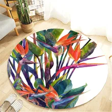 Ковер для гостиной современный круглый ковер кухня 3d Садоводство фланелевая гостиная Противоскользящий коврик ковер 60 см L0531