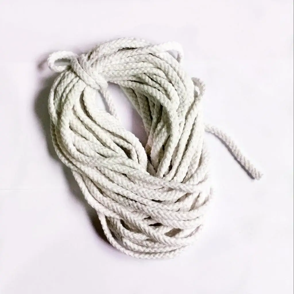 New Hot Sale 5mm 10 Meter Twisted 100% Cotton Rope Bleached White Braided Cord for Tying Luggage Games Sewing Craft Accessories