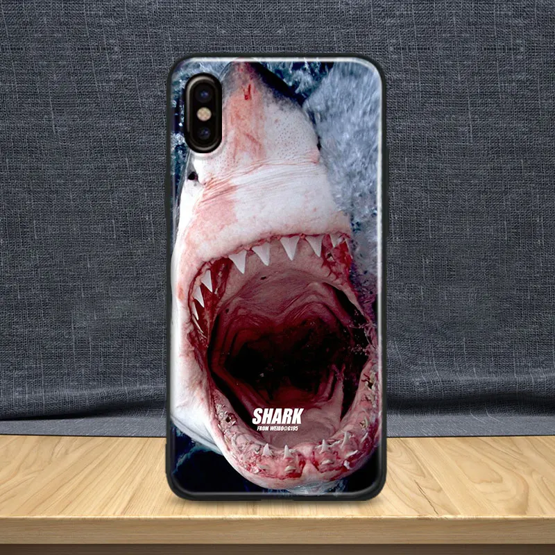 

Jaws Shark Mouth TPU Soft Silicone Phone Case Cover Shell For Apple iPhone 5 5s Se 6 6s 7 8 Plus X XR XS MAX