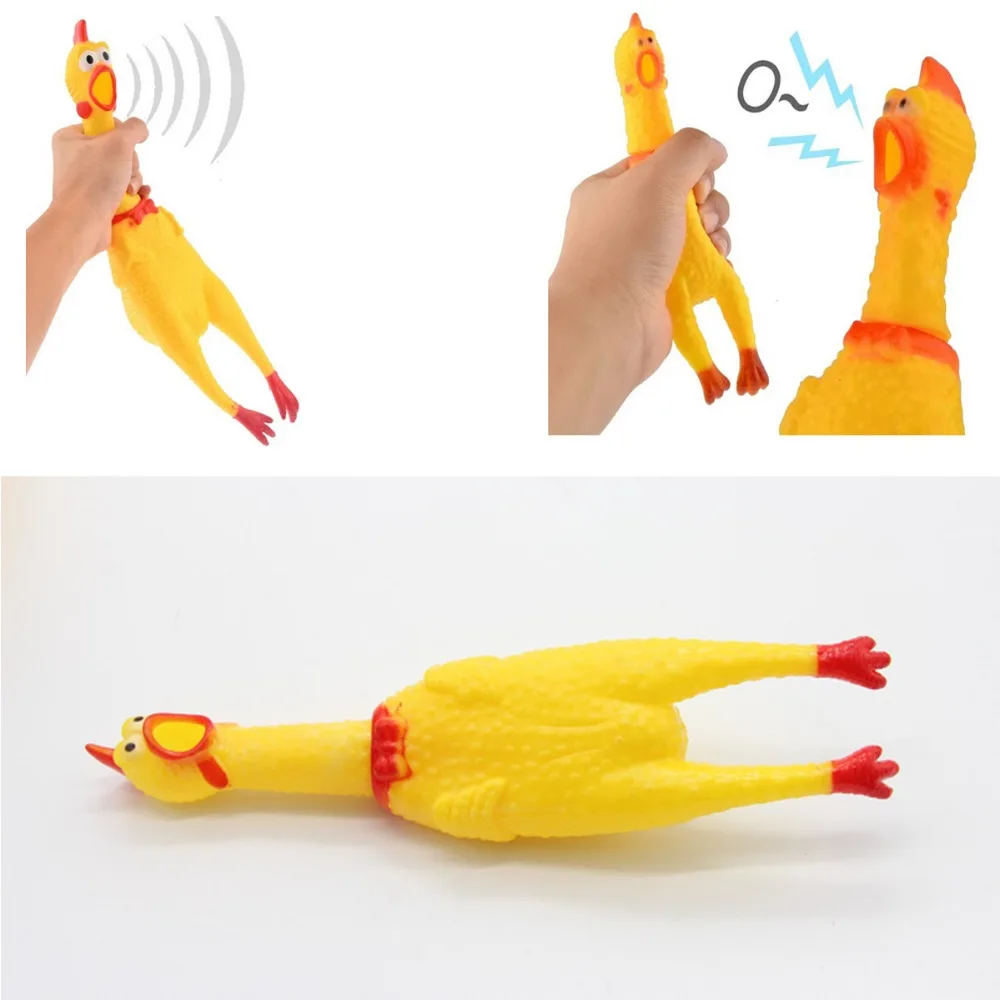 Screaming Shrilling Rubber Chicken Relax Squeezed Sound Toy Sexy Bikini