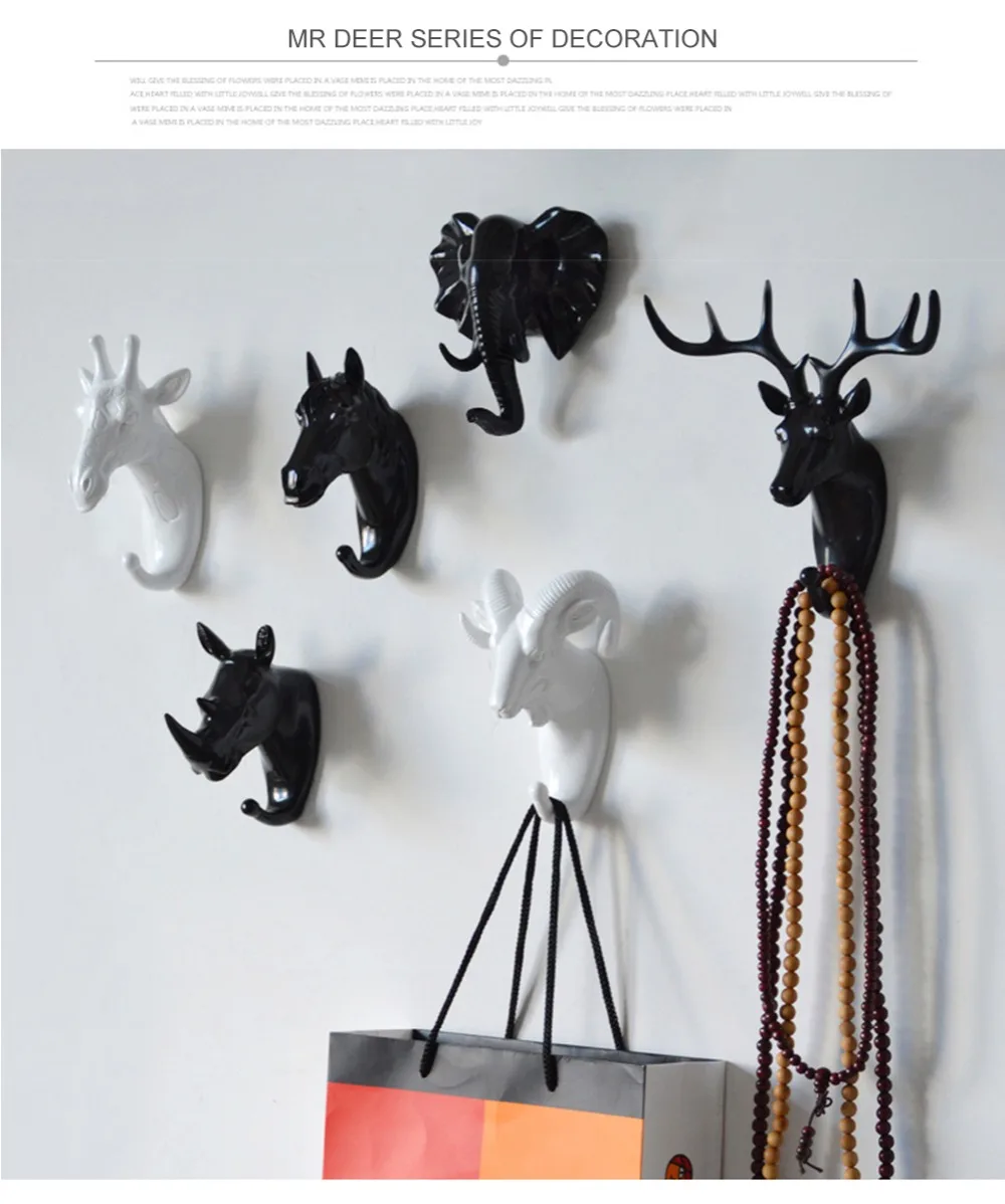 Животное с головой лошади на стену крюк украшение с животными статуи скульптуры декоративные пальто шляпа ключ Висячие стойки для дома