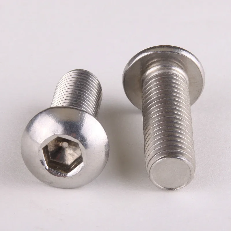 

10PCS 304 Stainless Steel Plate Hex Head Cap Screws Mushroom head Hexagonal Bolts M6 * 20mm DIN7380