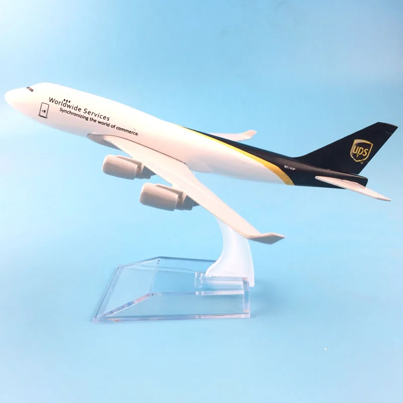 16 см авиакомпаний UPS BOEING 747 модель самолета Модель Моделирование сплава
