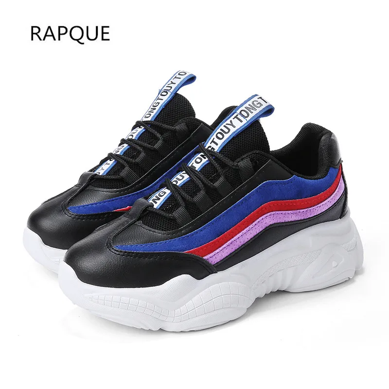 

Designer Sneakers for Woman Colorful Stripe Women's Shoes Leisure Ladies Footware Casual Femme Flats Walking Shoes White Black