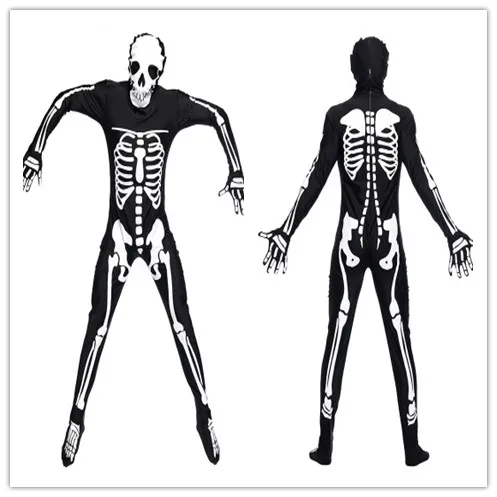 Для мужчин карнавальный скелет, череп на Хэллоуин костюмы, способный преодолевать Броды для взрослых детей вечерние аниме вечерние нарядное платье «Демон» для мальчиков и девочек Пурим Хэллоуин