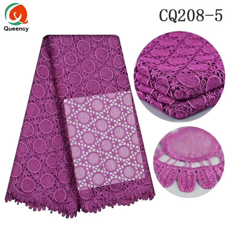 Nigerian Guipure Fabric African Lace Fabric Cord Lace Sewing Party Dress 5 Yards