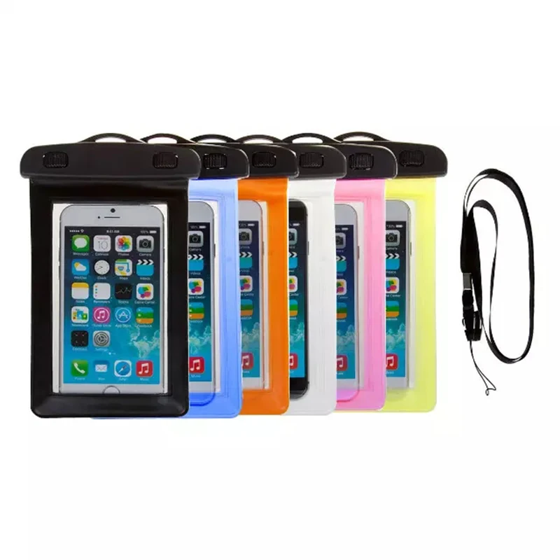 5 inch Waterproof Transparent Clear Anti Water Rain Mobile Phone Bag Pouch Case for iphone 4 5s Samsung screen P80314. |