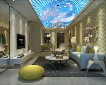 

beibehang 3d wall murals Custom large-scale HD behang abstract blue dream ceiling decorative wallpaper papier peint en rouleau