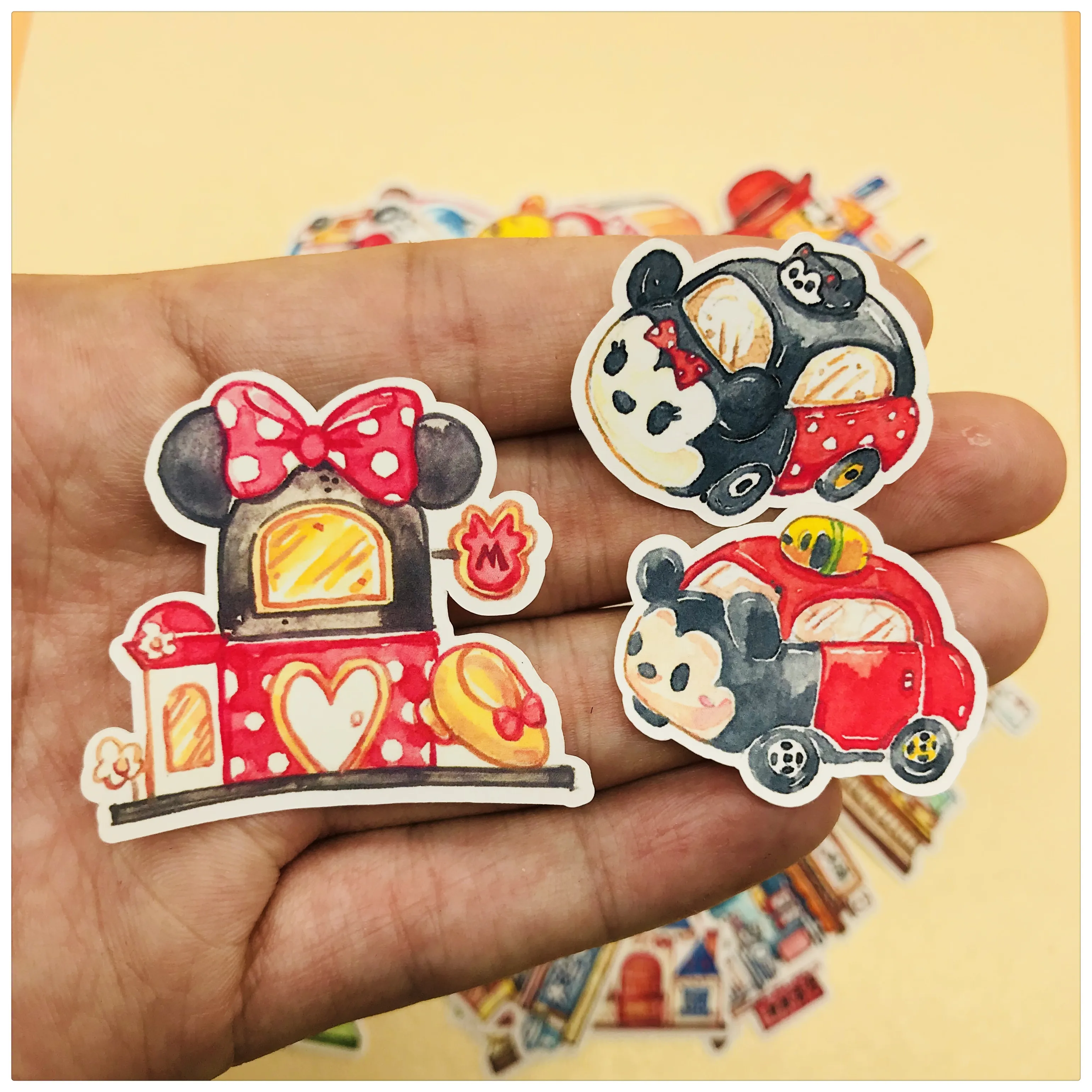 

35pcs Cute Cartoon character and building decoration stationery sticker diy diary scrapbooking label sticker stationery