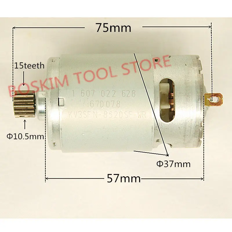 15 Teeth Motor Rs 550vc Original Spare Parts Set 10 8v 12v For