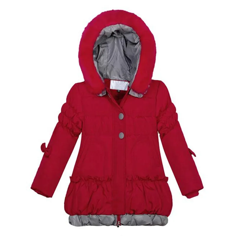Weoneworld/chindren зимние пальто для Обувь для девочек пальто Детская парка Теплая Верхняя одежда для детей толстые девушки белая утка Подпушка куртка - Цвет: red