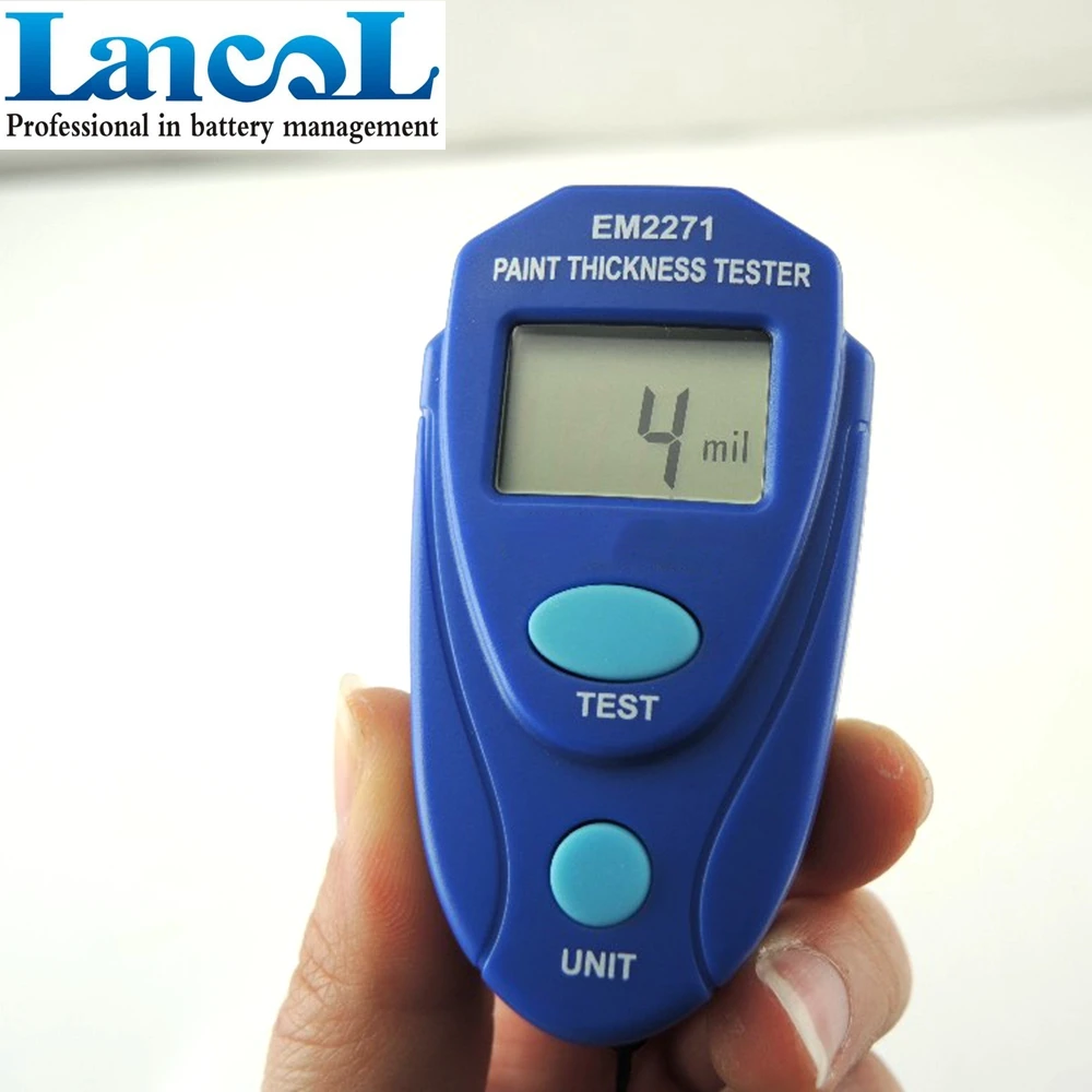 Prix pour Mini Voiture peinture epaisseur tester mesure Numérique LCD jauge d'épaisseur de Revêtement De Voiture Auto peinture testeur compteur EM2271 Prix pour Mini Voiture peinture epaisseur tester mesure Numérique LCD jauge d'épaisseur de Revêtement De Voiture Auto peinture testeur compteur EM2271