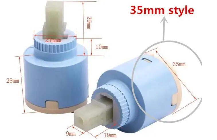 35 мм/40 мм керамический картридж кран картридж смеситель кран с низким крутящим моментом аксессуары шпиндель свободное вращение плоское основание