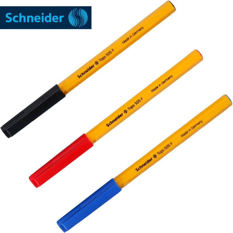 

Schneider Tops 505F Germany Imported Ballpoint Pen Smooth 0.5 Fine Tip Classic Yellow Penholder School Pen Wholesale Stationery