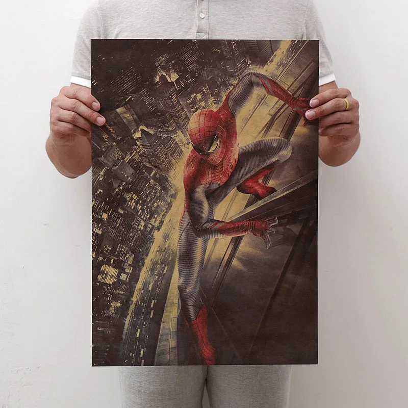 OLOEY 1 шт. 51,5x36 СМ серия Marvel постер Мстители Бесконечность войны Ретро плакат наклейки на стену для гостиной украшения дома - Цвет: H22