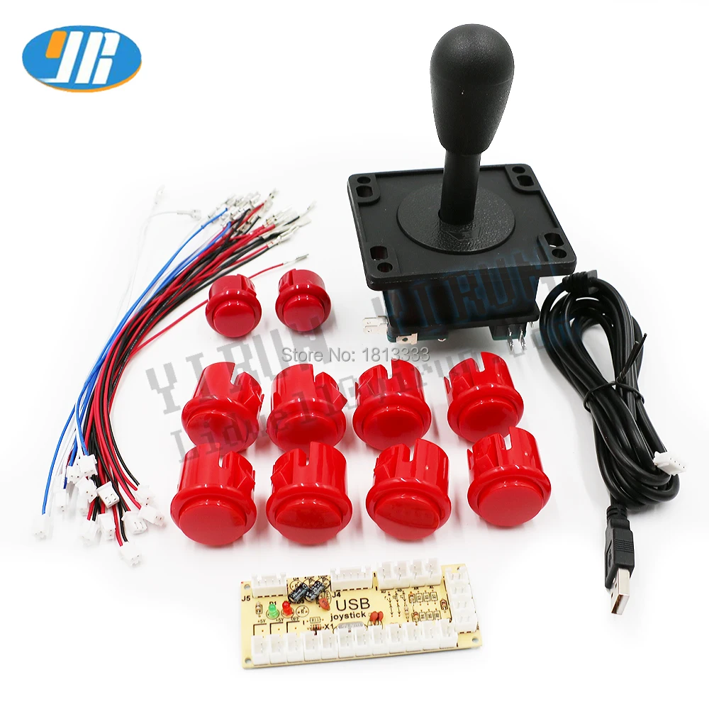 

Kit Arcade Zero Delay USB To PC / Raspberry Pi 4/ 8 Way Joystick Push Button