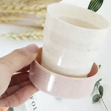 

Portable Straw Wheat Plastic Telescopic Drinking Collapsible Folding Cup Travel Camping Convenient easy to carry Folds down flat