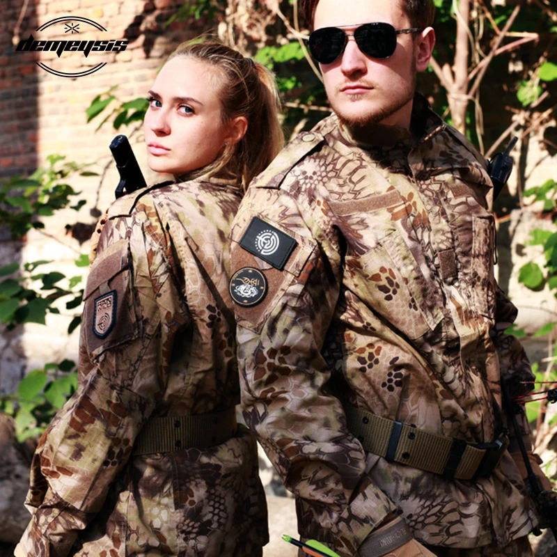 Atacs FG военные тактические брюки карго Униформа камуфляж Тактическая Военная боевая униформа армии США мужской комплект одежды