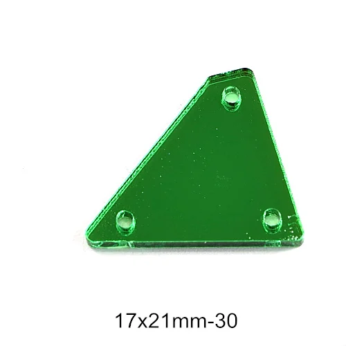 p30-17X21mm 50 шт./упак. изумрудно-Цвет акриловое зеркало пришить стразы 37 формы блестящие швейные камни для DIY украшения одежды сумки B1185 - Цвет: p30-17X21mm