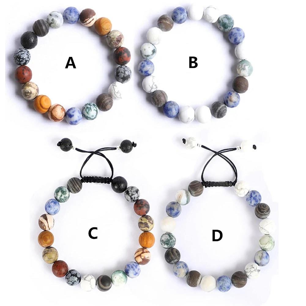 

dropship chakra Solar System Universe Galaxy Planets Bracelet Star Lava Reiki Natural Stone Beads Energy Adjustable Bracelet