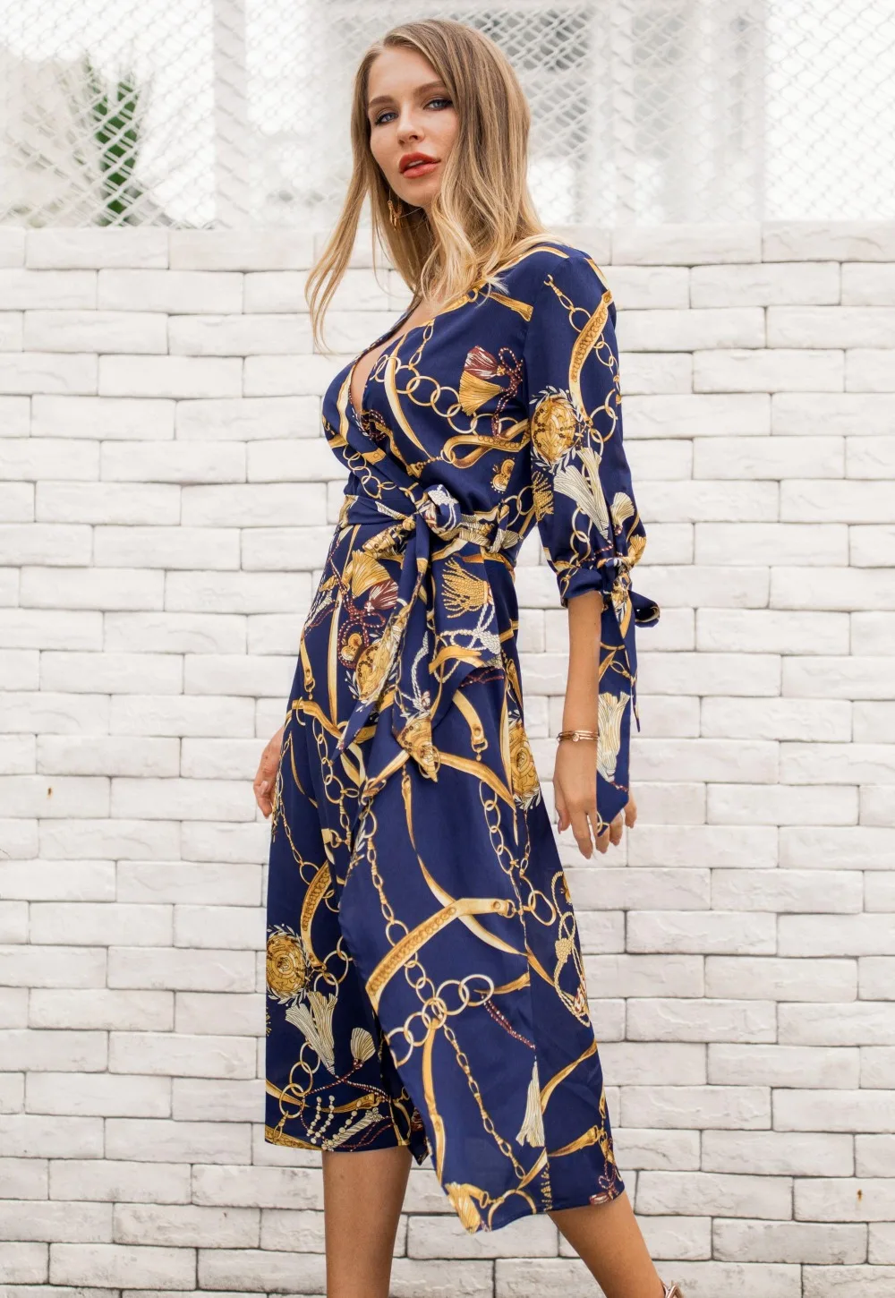 Bella Philosophy Boho Tie с коротким рукавом, v-образным вырезом, с принтом, с разрезом, разрезом, платье-рубашка, винтажное макси, сексуальное пляжное платье