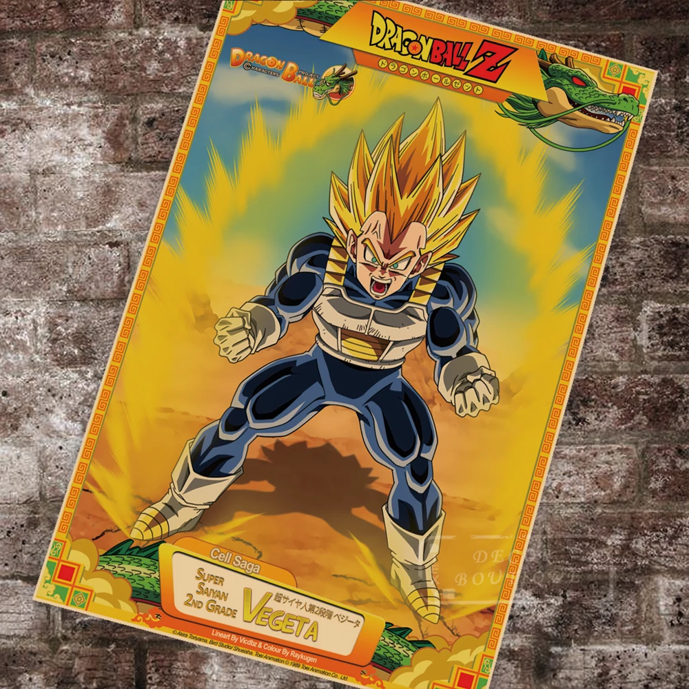 The Androids Cell Saga Vegeta Dragon Ball Anime Cartoon Classic Canvas Paintings Vintage Wall Poster Sticker Home Decor Gift Aliexpress Home Garden