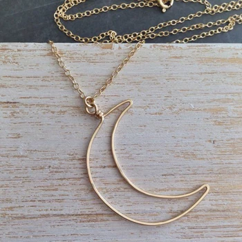 

925 Silver Moon Necklaces Handmade Jewelry Gold Filled Pendant Vintage Hoho Choker Kolye Women Jewelry Boho Necklace For Women