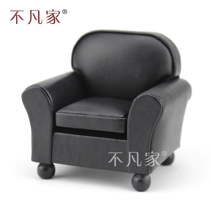 

Fine 1/12 Scale Miniature Luxurious Elegant Grand black Armchair for Dollhouse