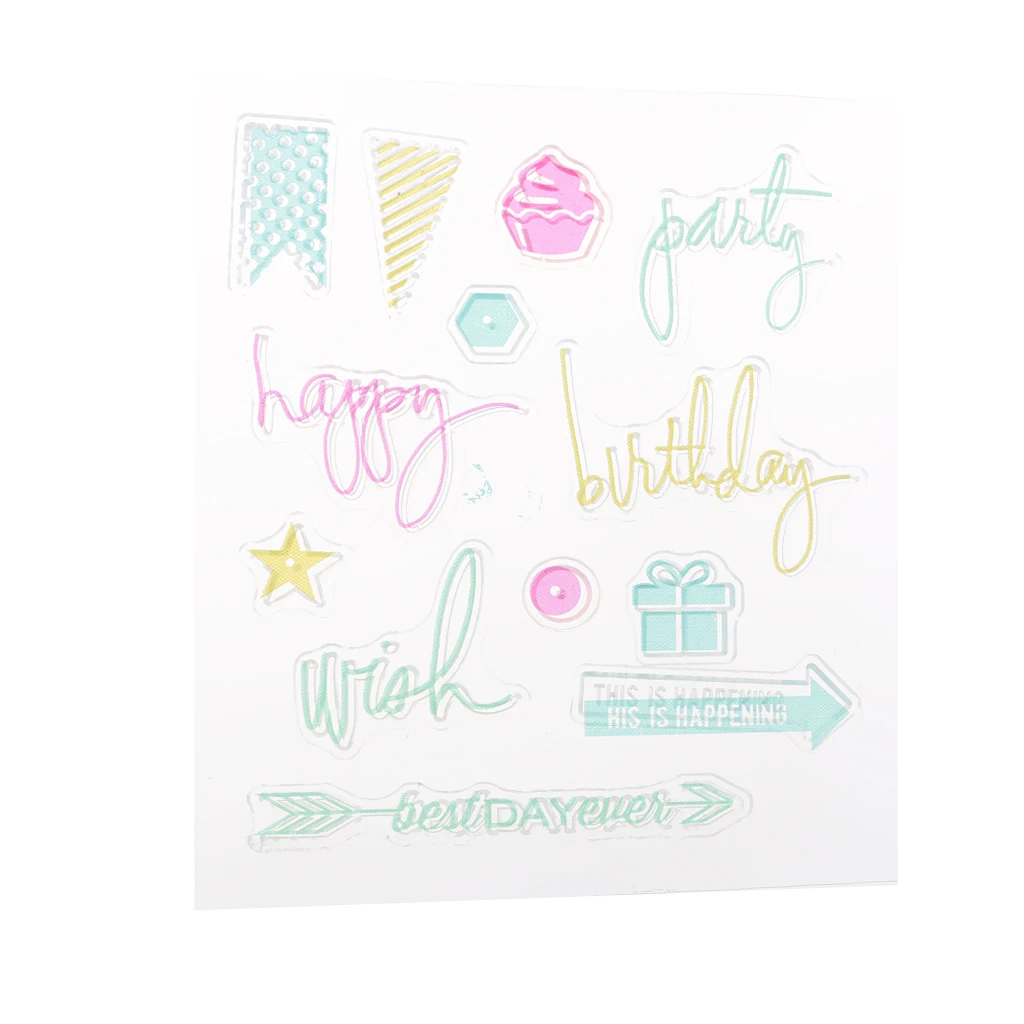 Ice Cream Silicone Clear Rubber Stamp Seal for Scrapbook, Diary, Photo Album, Christmas Xmas Card Making, DIY Craft