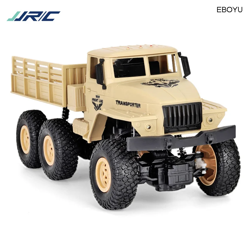 JJRC Q68 Q69 1/18 RC грузовик 2,4G 6WD RC внедорожный гусеничный военный грузовик армейский автомобиль Детский подарок детские игрушки для мальчиков RTR - Цвет: Q68-Yellow