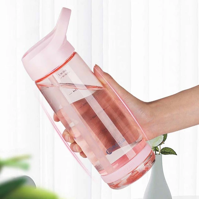 550ml/850ml/1000ml Water Bottle with Straw Portable Sports Shaker