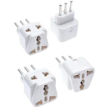 

Lot 5 Italian, Uruguay Travel Adapter 2 Outlet Port Convert EU/GE/US/AU/UK/China.... World Plug AC100~250V 10A White Color