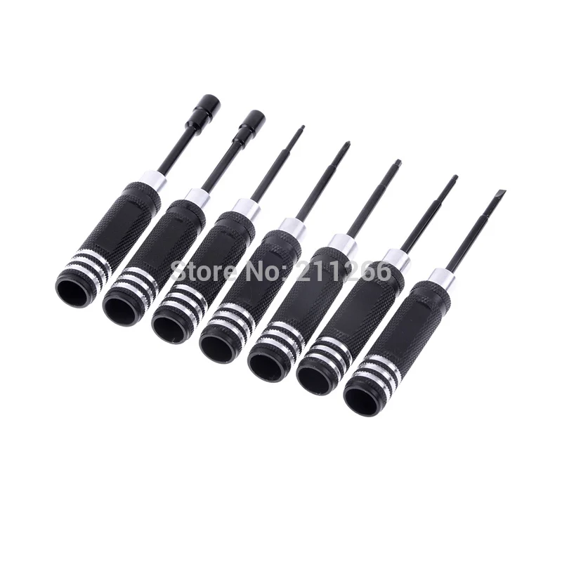 LHM109 RC Tools 7 pcs Hex Screw Driver Set 1 5MM 5 5MM RC6B 7 Heli