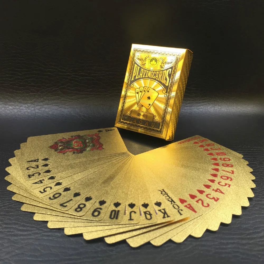 Завод прямых продаж золотой фольги Покер тухао золото Водонепроницаемый Золотой Карты